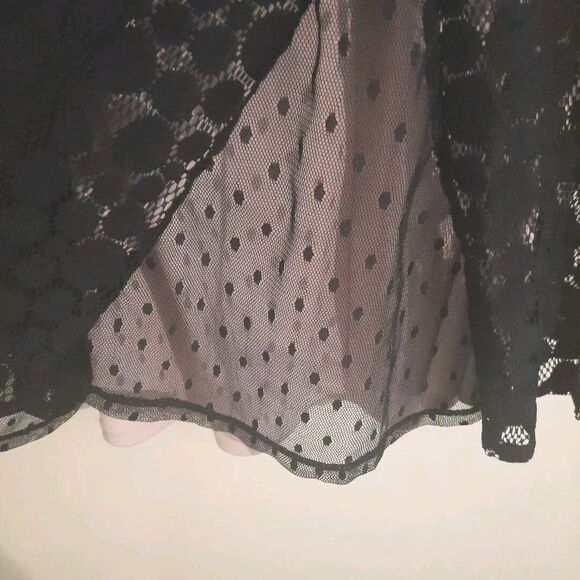 Disney Minnie Rocks the Dots Black Lace Overlay Dress – Size M – Fully Lined - Picture 3 of 8